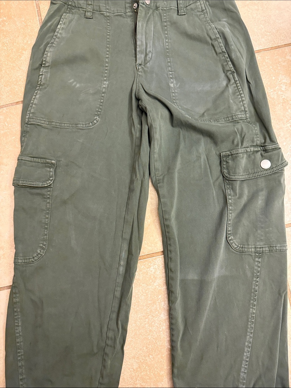 Liverpool Olive Green Cargo Trousers